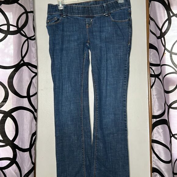 Old Navy Maternity woven Waistband boot, cut stretch, jeans size 6 long - Picture 8 of 14